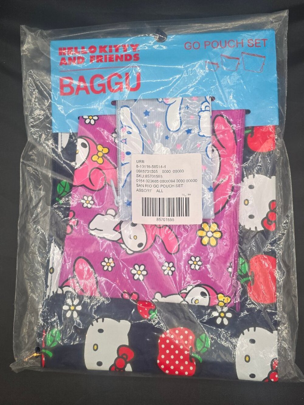 Baggu x Hello Kitty and Friends Go Pouch Set